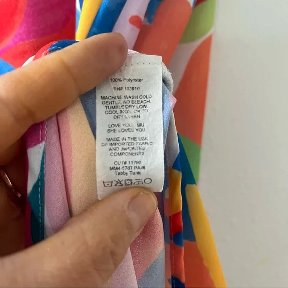 SMYM | Trixie Tunic Dress in Rainbow Pop Colorful Abstract | M - Picture 5 of 5